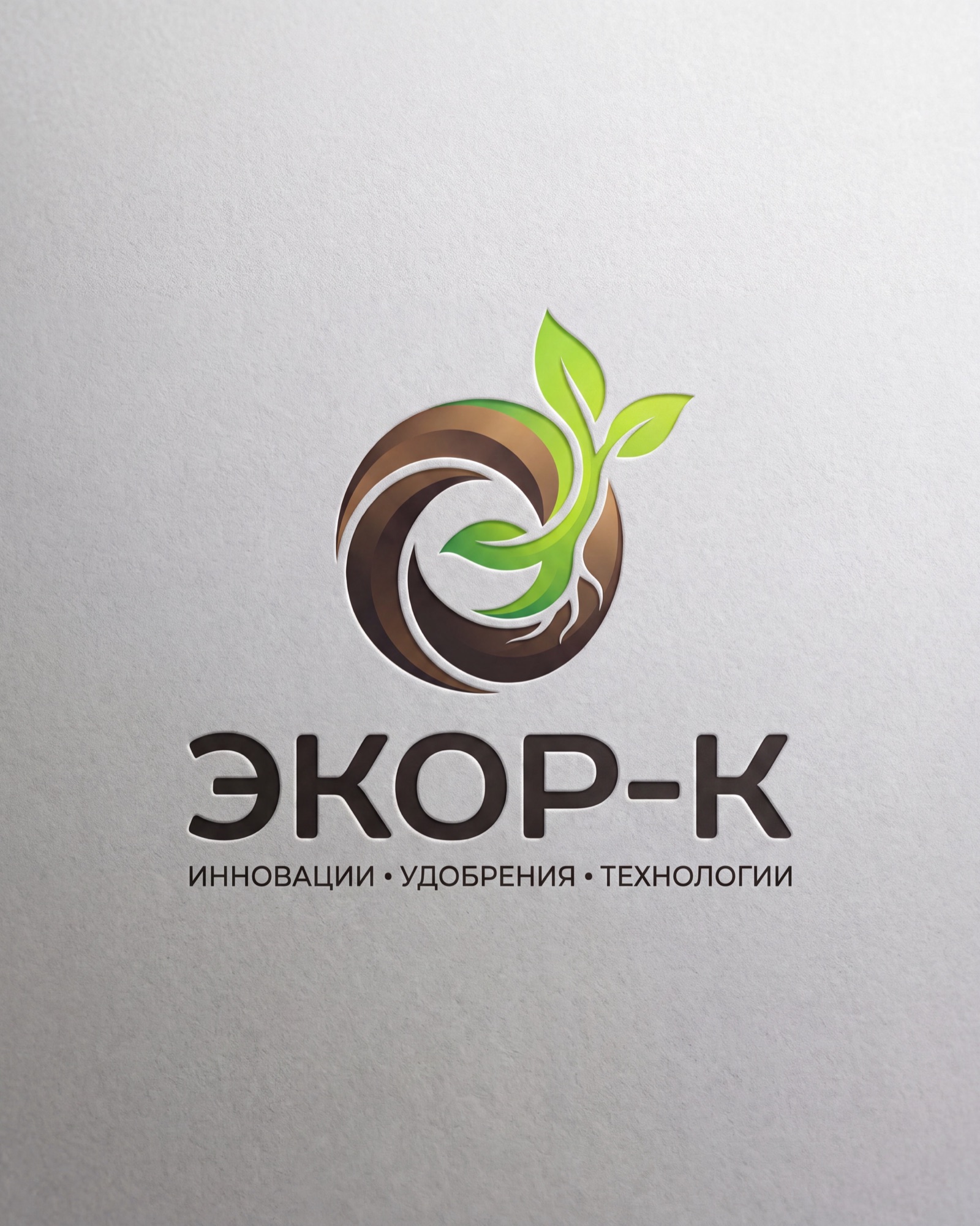 Логотип ЭКОР-К на брендовом макете